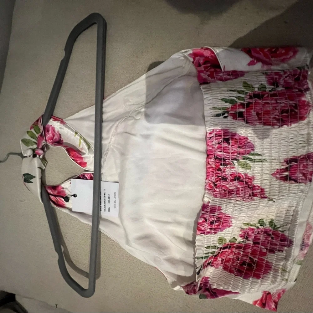 SAU LEE Gwen Top fuchsia and white - Picture 5 of 6